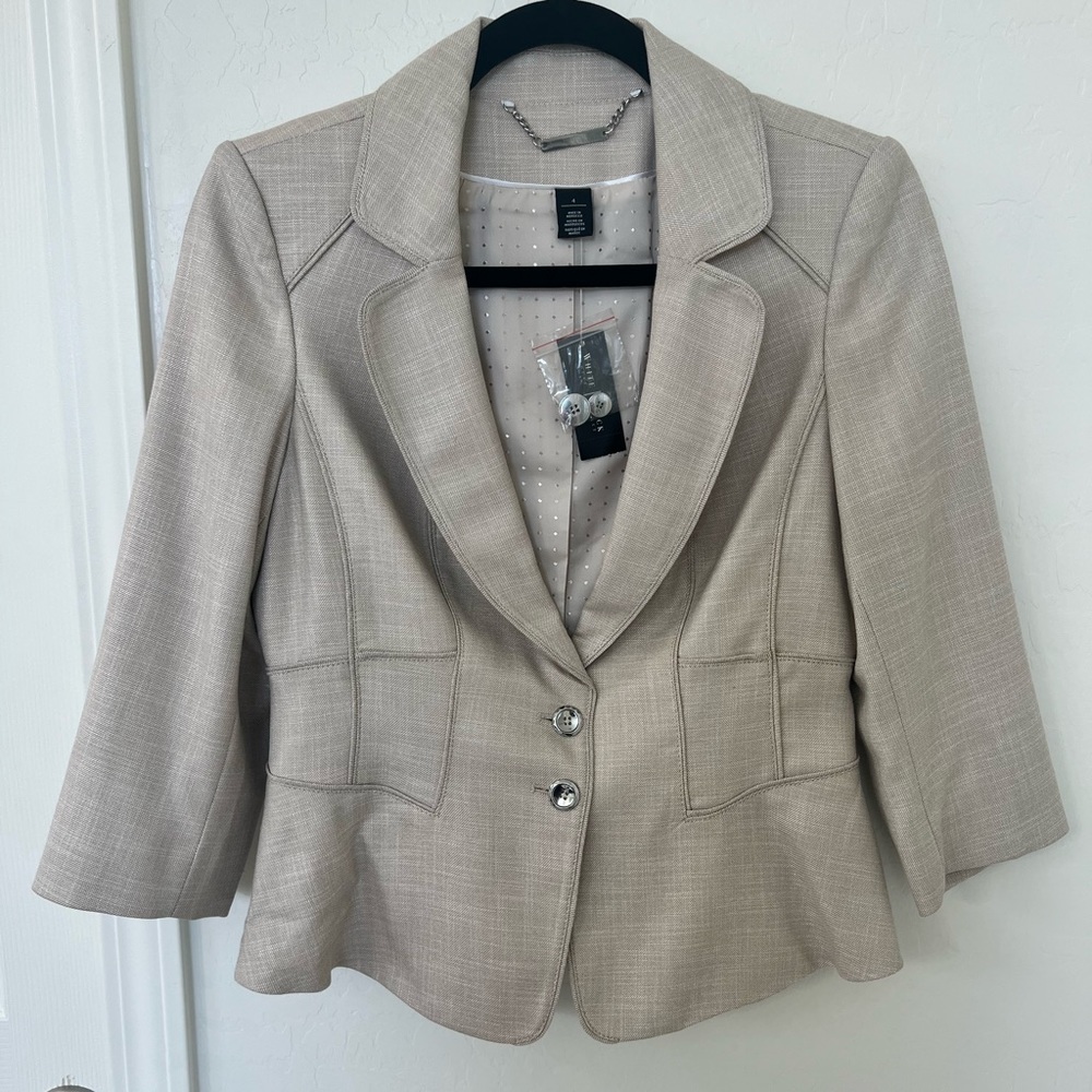 NWT WHBM Cream Blazer - 4